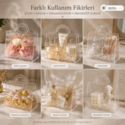 Şeffaf Pleksi Hediye & Sunum Çantası