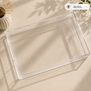 Şeffaf Pleksi Kulplu Tepsi – 20×30 cm